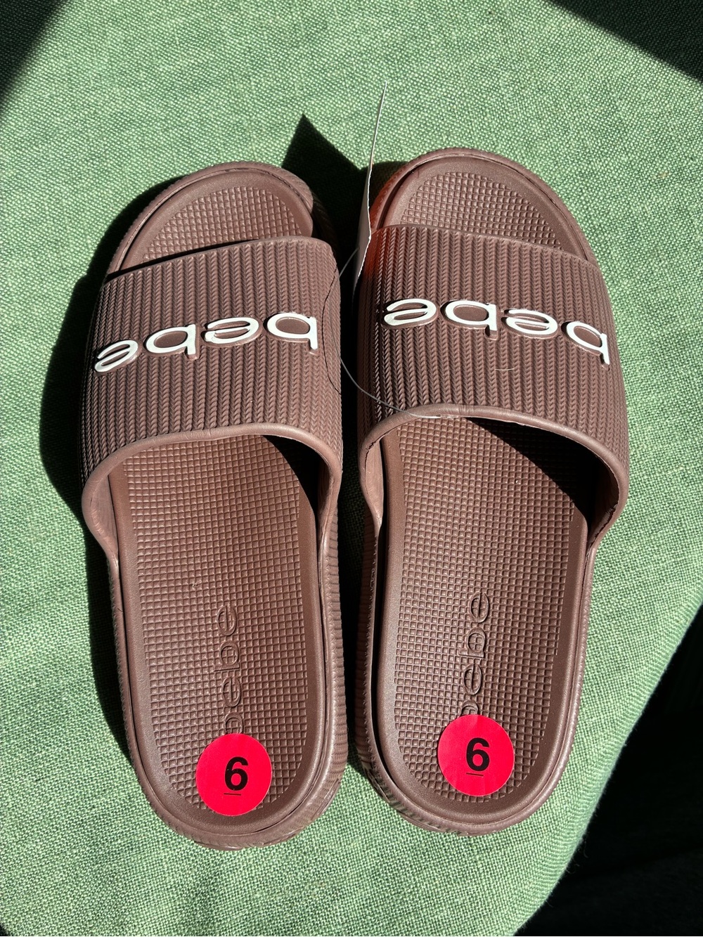 Bebe Slide Sandals Size 6